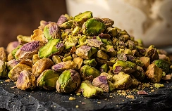 Granulated pistachios